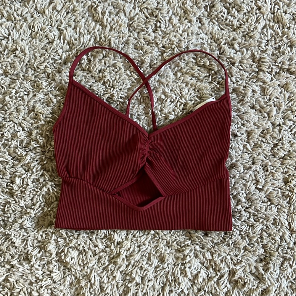 Free People Movement Women's Free Throw Longline Cutout Bralette M/L